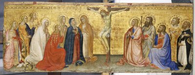 Kristus på korset med Maria Magdalena og andre hellige, ca. 1360 (tempera på poppeltræ) af also Manfredi de Battilori Bartolo di Fredi