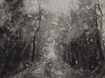 Hallelujah II, 2017, ætsning og akvatint på papir af angus hampel