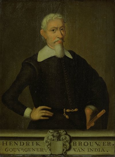 Portræt af Hendrik Brouwer, generalguvernør i Hollandsk Ostindien af anonymous (copy after)