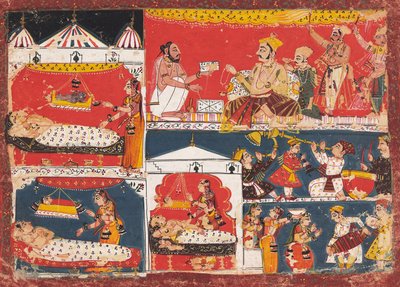 Ayodhya fejrer Rama og hans brødres fødsel af anonymous 
