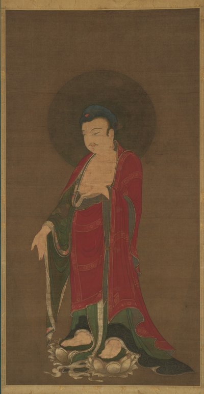Buddha Amitabha stiger ned fra sit rene land af anonymous 