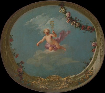 Amor som budbringer med Caduceus af anonymous 