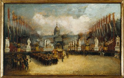Fransk: Ankomst af Napoleons aske til esplanaden des Invalides, 15. december 1840. af anonymous 
