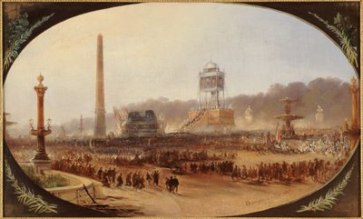 Fransk: Cérémonie funèbre sur la place de la Concorde, en l