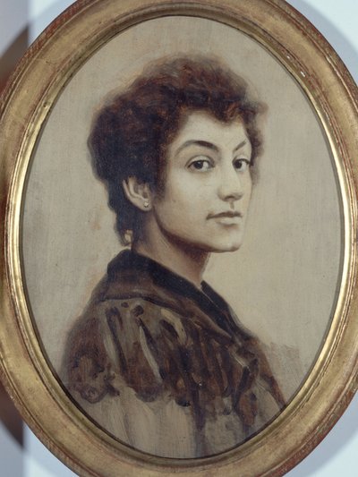 Fransk: Portrait de Gabrielle Sand-Palazzi Portræt af Gabrielle Sand-Palazzi af anonymous 