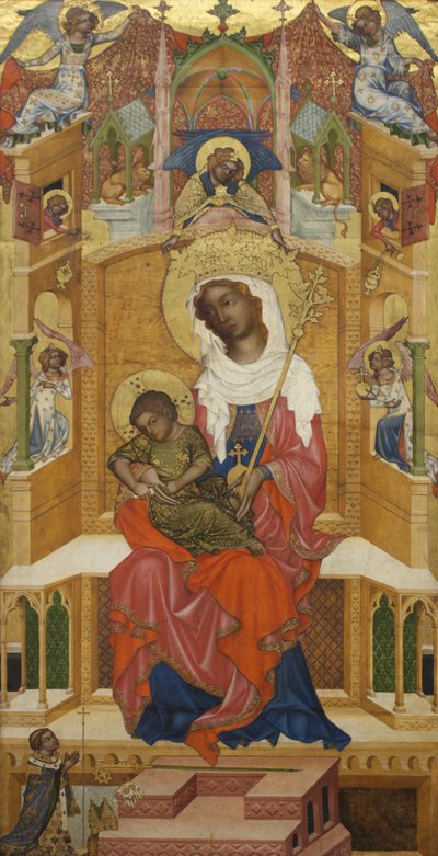 Tysk: Tronende Maria med barnet (Glatzer Madonna) Glatz Madonna af anonymous 