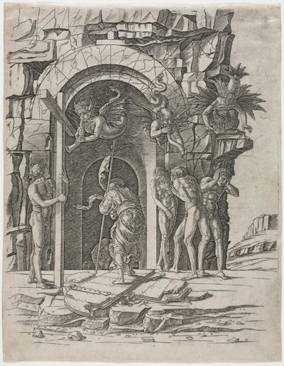 Nedstigning i Limbo af attributed to Andrea Mantegna