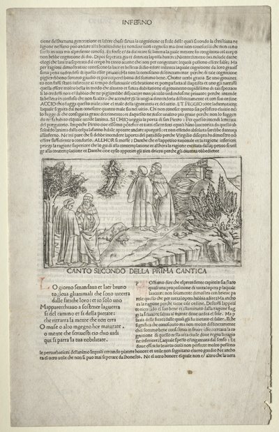 Dante og Virgil med Beatrices syn af attributed to Baccio Baldini (Italian, c. 1436 1487)