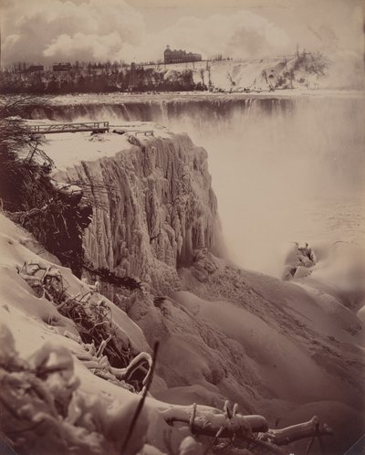 Frosne vandfald af attributed to Charles Bierstadt