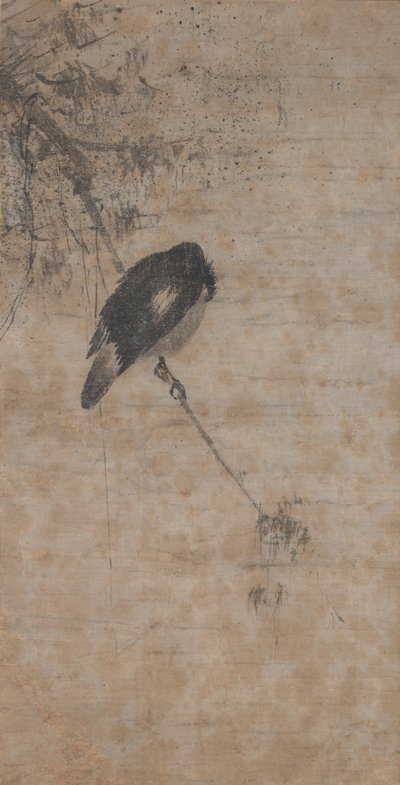 Willow og Magpie af attributed to Fachang Muqi