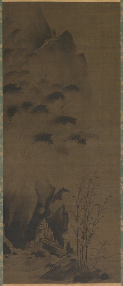 Bambus i regn af attributed to Genga