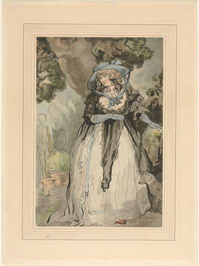 Mrs. Samuel Howitt (født Elizabeth Rowlandaon) af attributed to George Murgatroyd Woodward