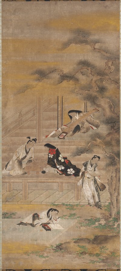 De fire fornøjelser af attributed to Iwasa Matabei