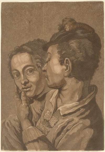 To elskere af attributed to John Baptist Jackson, probably after Giovanni Battista Piazzetta
