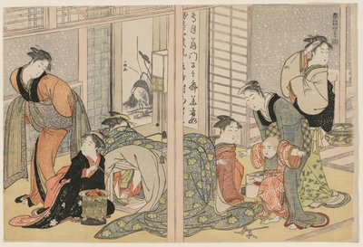 Elegante fornøjelser ved de fire årstider af attributed to Kitagawa Utamaro