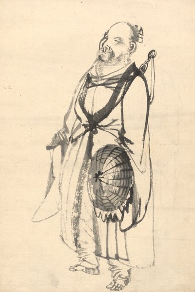 Den omvandrende Eremit af attributed to Kono Bairei