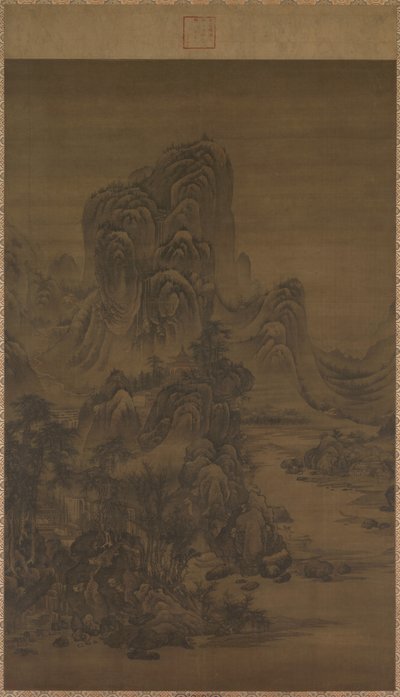 Landskab i stil med Juran af attributed to Liu Du