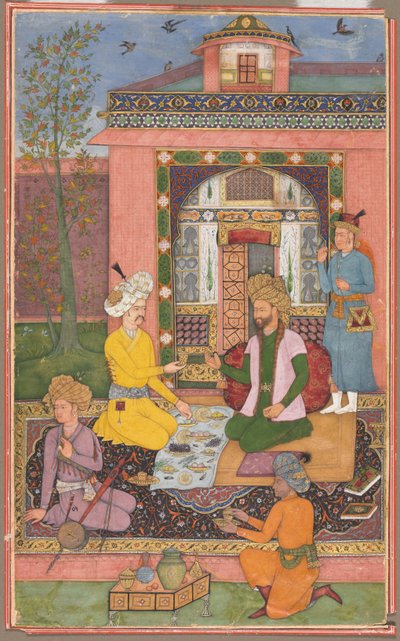 En fest i pavillonmiljøer af attributed to Muhammad Ali