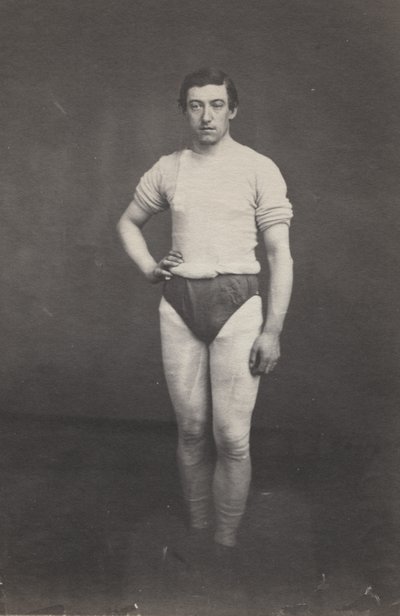 Ung mand i atletisk outfit af attributed to Oliver H. Willard