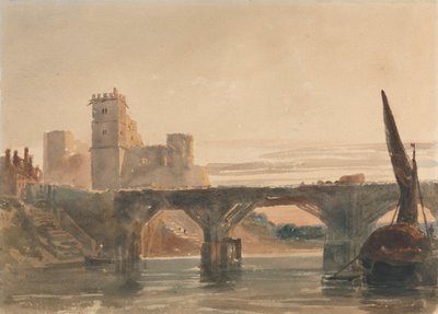 Chepstow Castle fra broen af attributed to Peter DeWint
