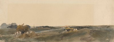 Høslæt på bredden af en Lincolnshire-flod af attributed to Peter DeWint