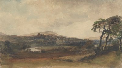 Middleham, Yorkshire af attributed to Peter DeWint