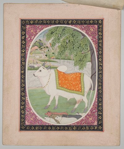 Taurus, fra en Mandi Astrology Series af attributed to Sanju