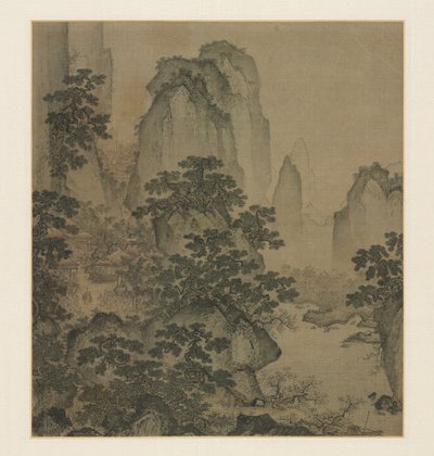 Fristedet for fersken-blomstrende foråret af attributed to Shi Rui