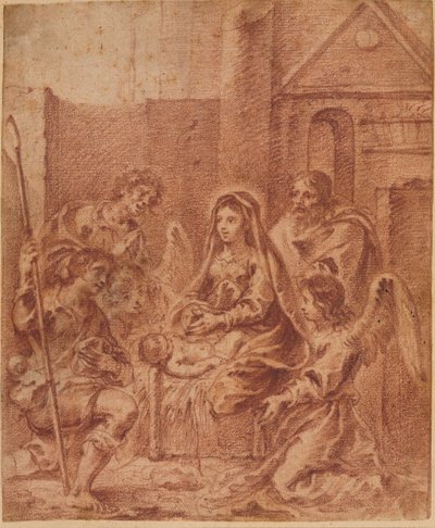 Tilbedelse af hyrderne af attributed to Sur Das Gujarati