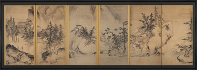 Vinter- og forårslandskab af attributed to Tenshō Shūbun