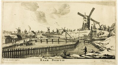 Raam-porten, fra De otte byporte i Amsterdam af called Zeeman Reinier Nooms
