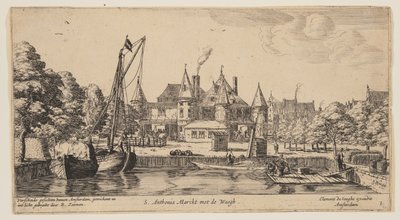 S. Anthonis Marckt met de Waegh, fra Views of Amsterdam af called Zeeman Reinier Nooms
