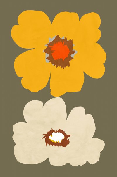 Abstrakte blomstermotiver af cartissi