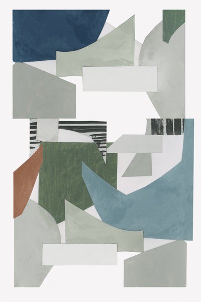 Abstrakt geometrisk collage af cartissi