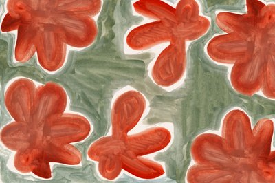 Abstrakt rødt blomstermønster af cartissi