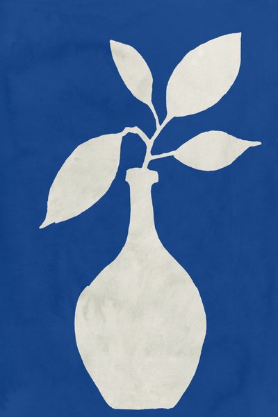 Blå botanisk vase af cartissi