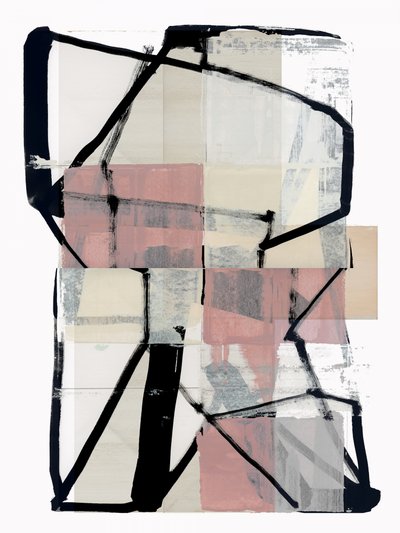 Blush geometrisk collage af cartissi