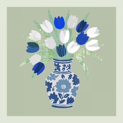 Kinesisk stil med tulipanbuket af cartissi