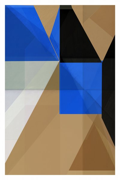 Klar, abstrakt blå geometri af cartissi