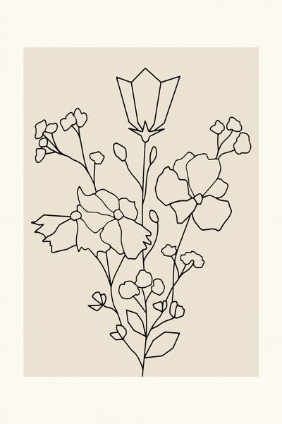 Elegante blomstermønstre af cartissi