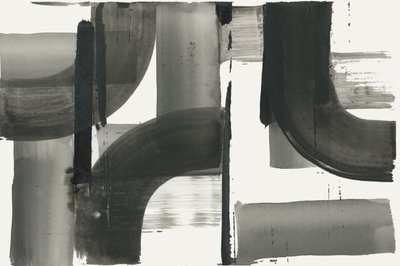 Abstrakt kunst i flydende gråtoner af cartissi