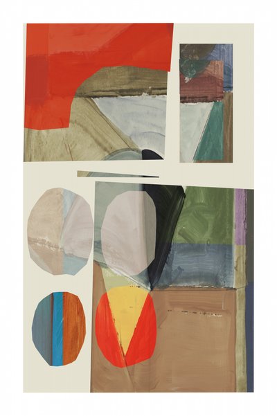 Geometrisk farvecollage af cartissi