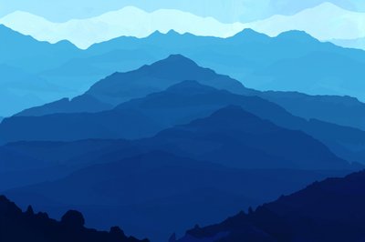 De lagdelte Blue Mountains af cartissi