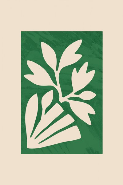 Minimalistisk botanisk udskæring af cartissi