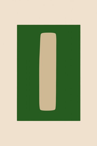 Minimalistisk grøn form af cartissi