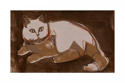 En moderne kat hviler sig af cartissi