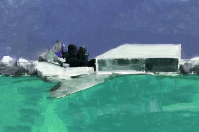 Moderne hus i Green Field af cartissi