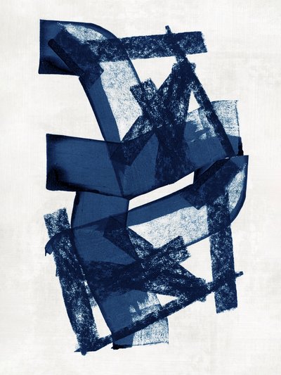 Moderne indigo-penselstrøg af cartissi