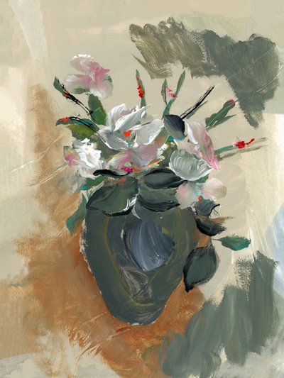 Malerisk blomsterstilleben af cartissi