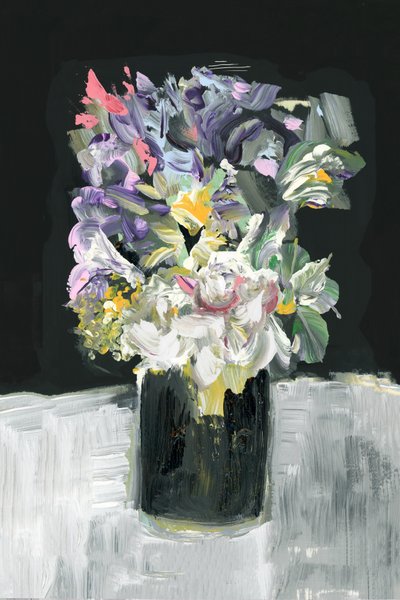 Farverig blomsterbuket af cartissi